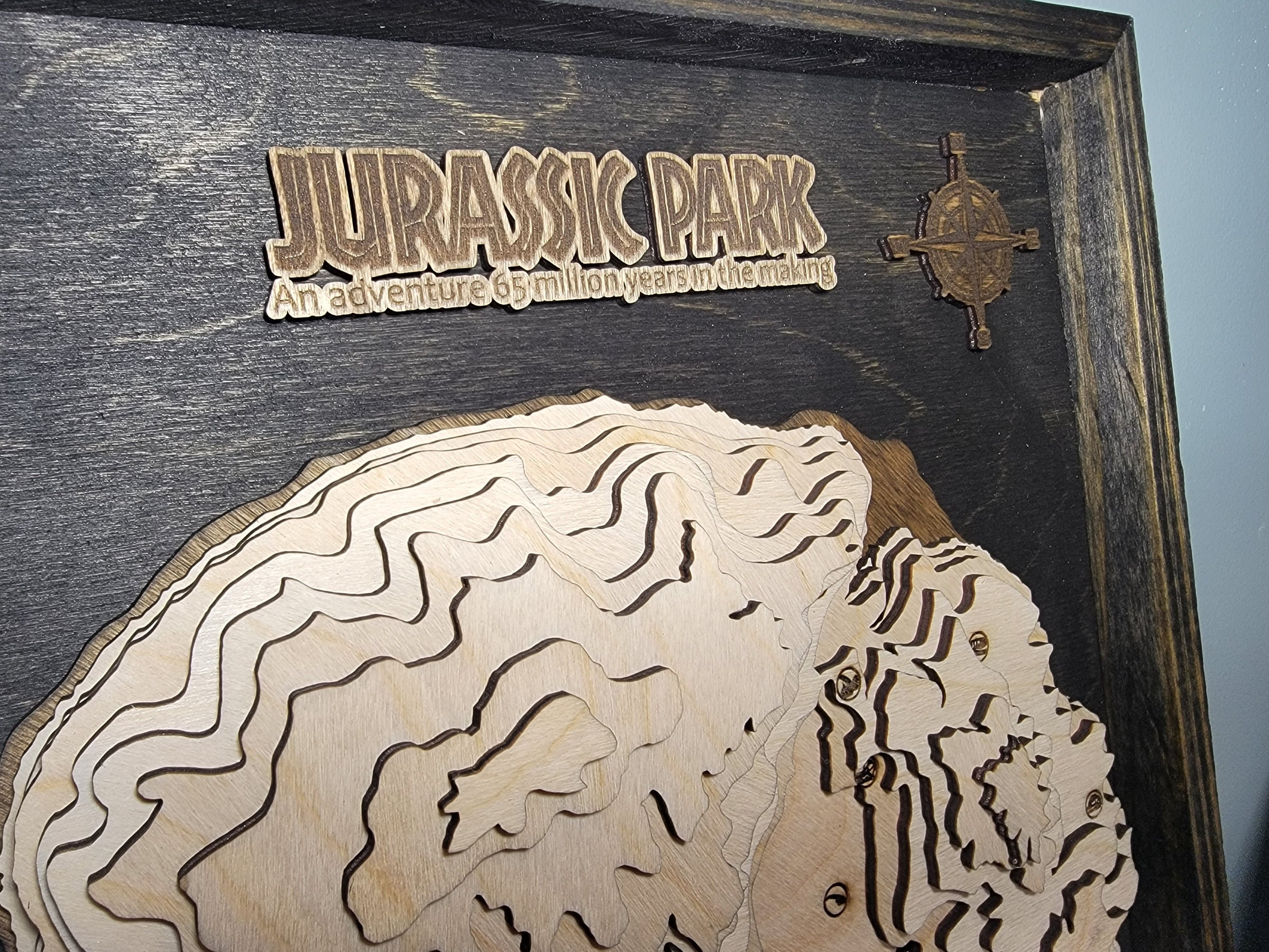 Detailed Jurassic Park Topographic Map of Isla Nubar | Nerdly