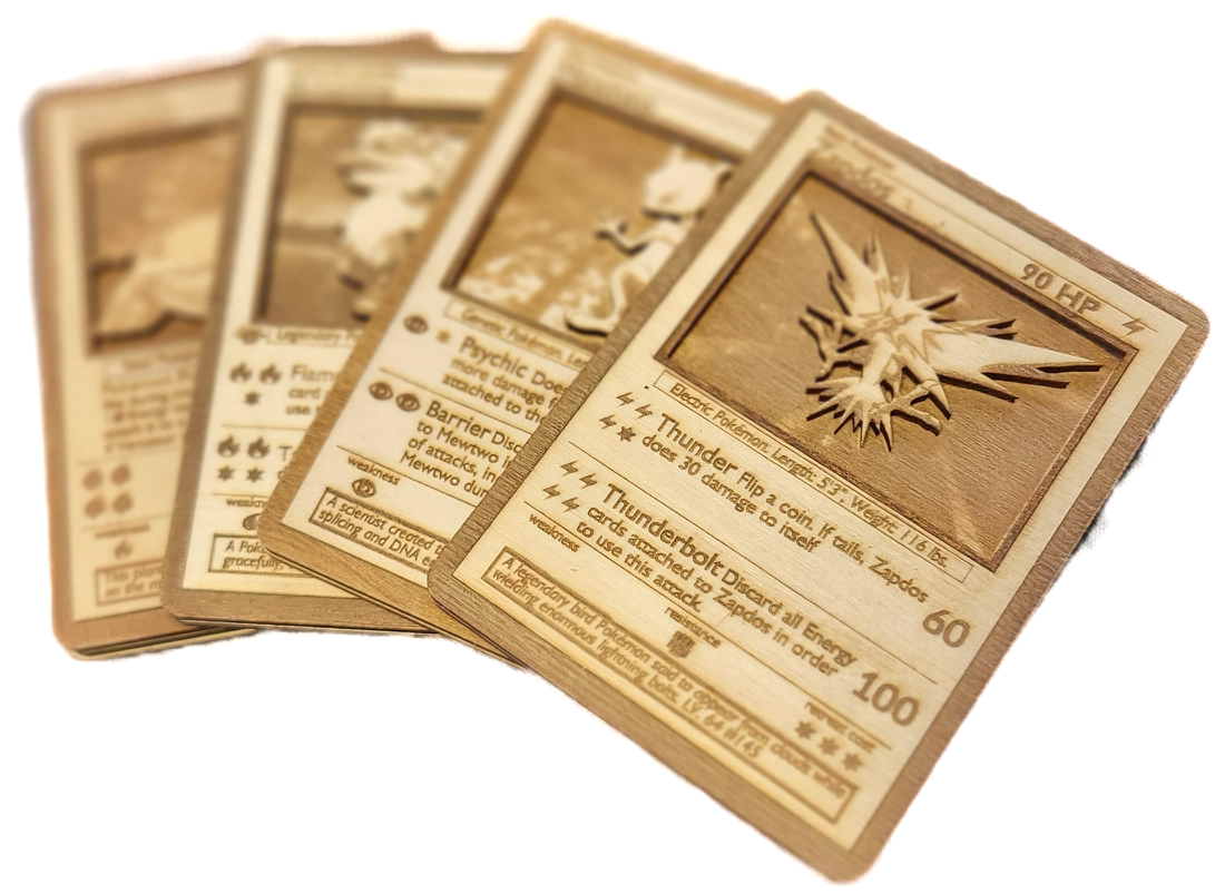wooden pokemon card Giant Hardwood Pokémon Card main image 0