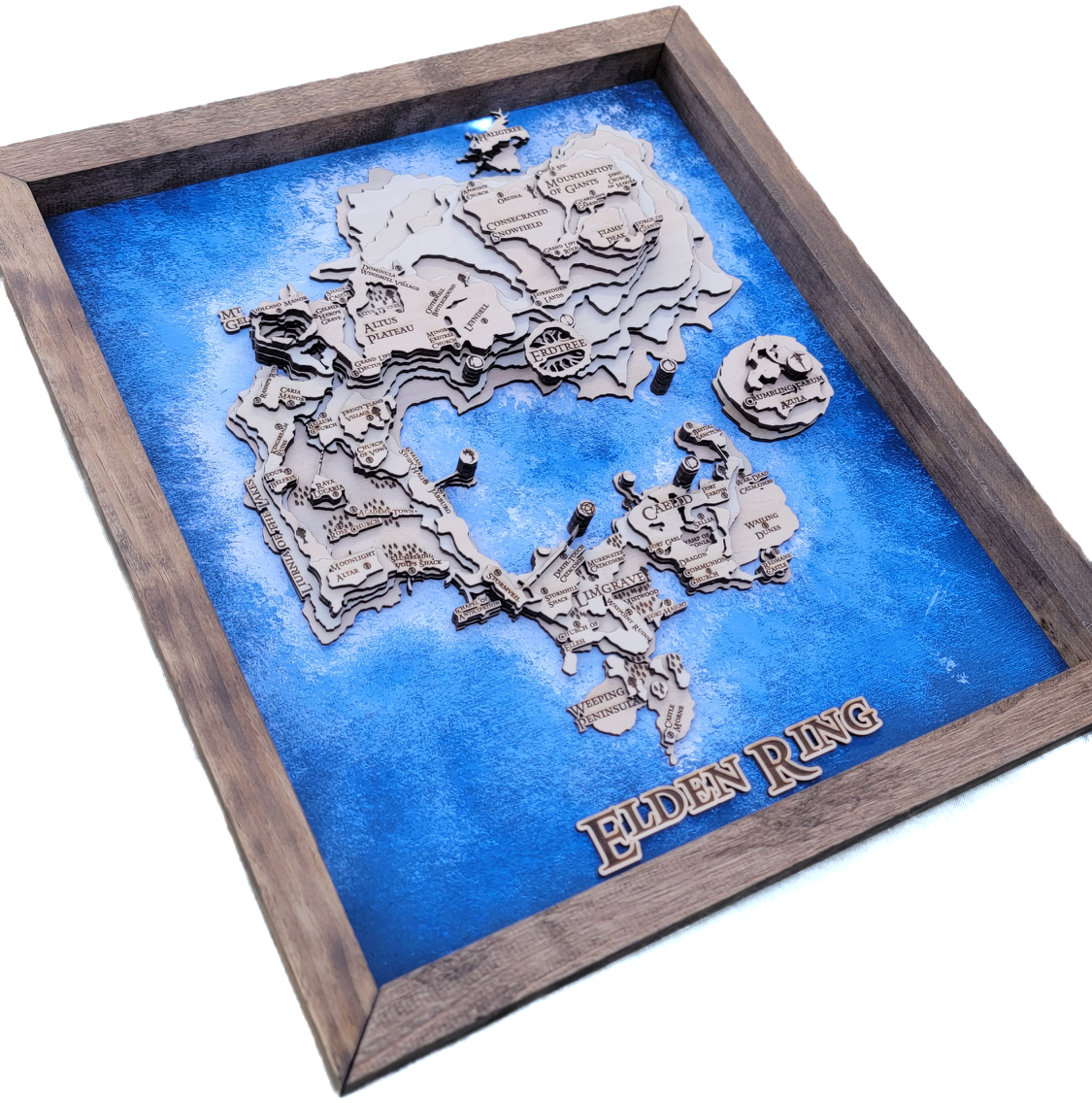 Detailed Topographic Map of Elden Ring The Lands Between | Nerdly